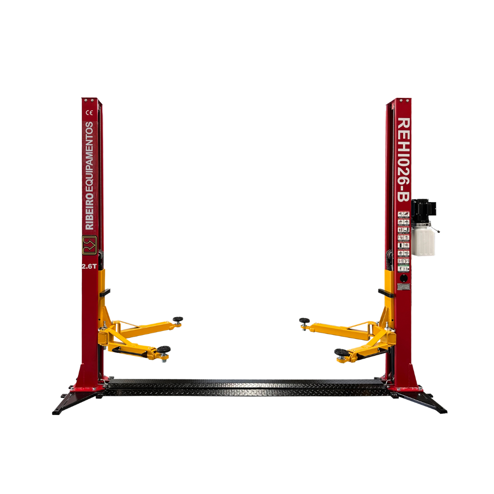 Elevador Automotivo 2.600 kg com Base – Vermelho
