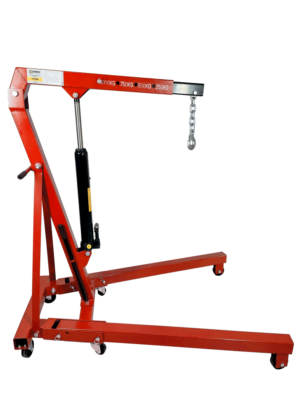 Guincho Hidráulico Dobrável 1 Ton – Vermelho
