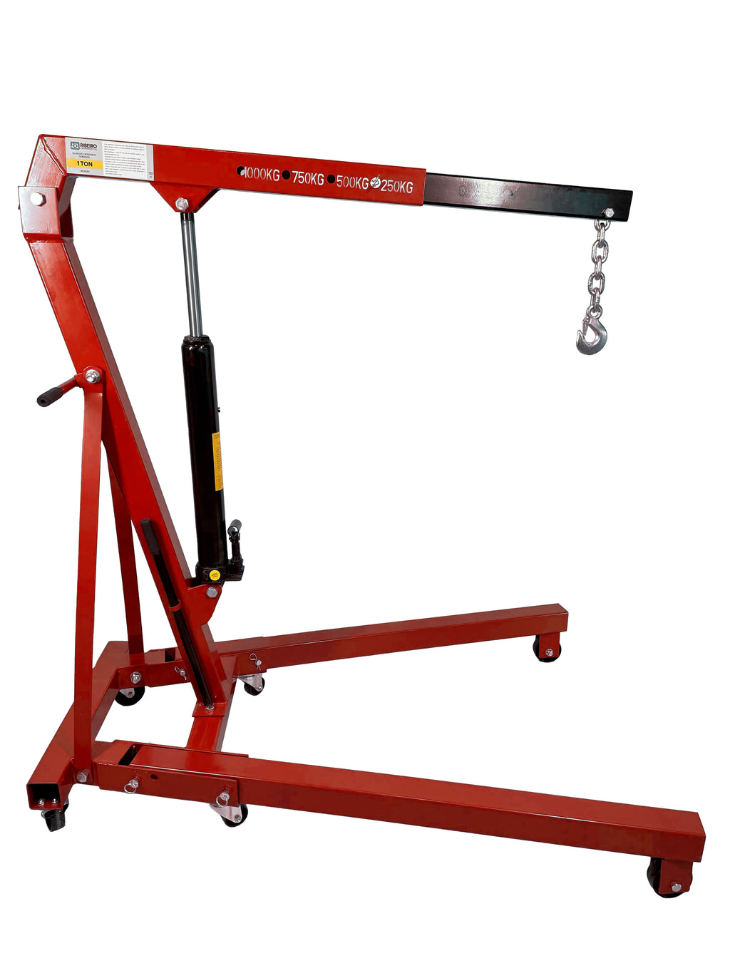 Guincho Hidráulico Dobrável 1 Ton – Vermelho
