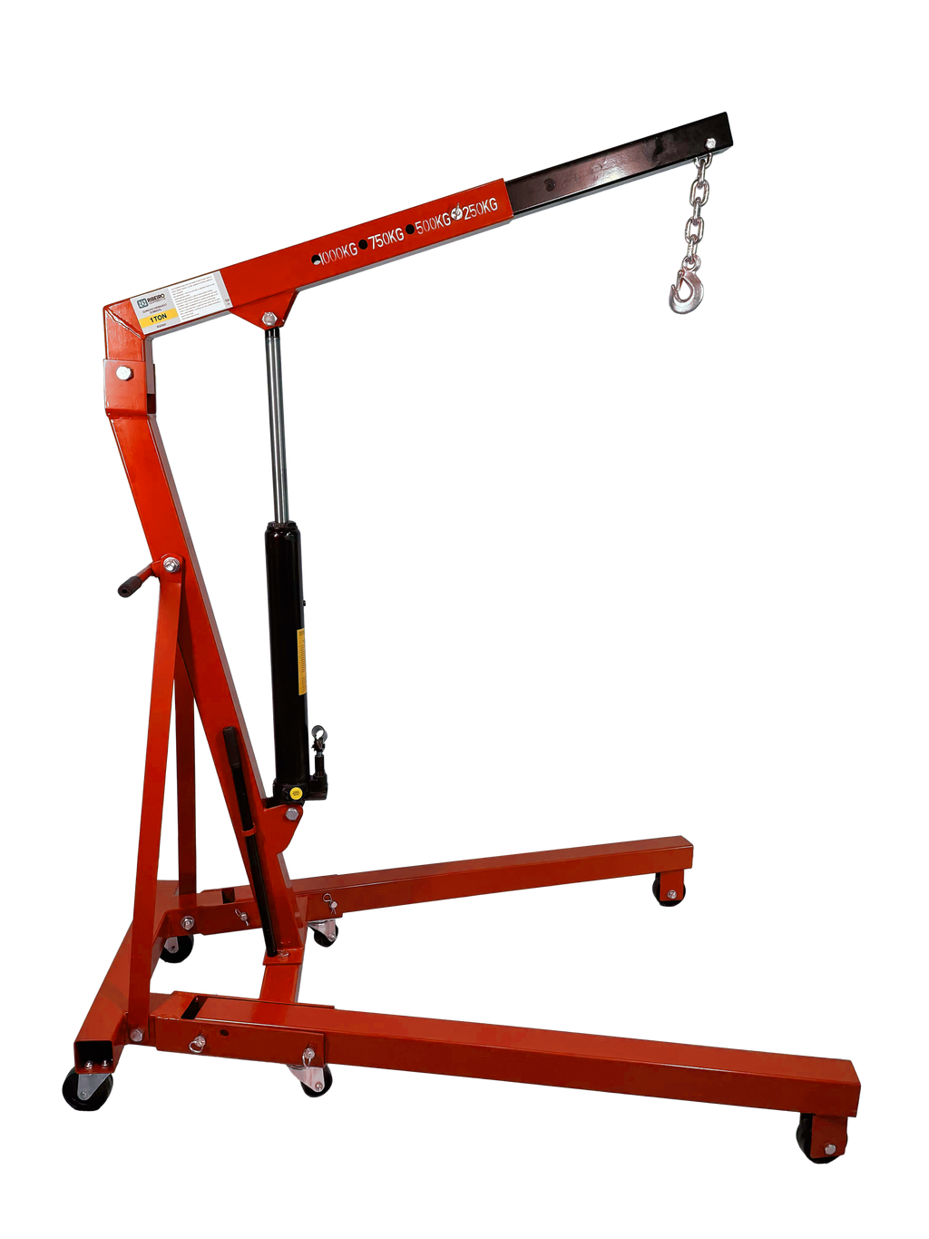 Guincho Hidráulico Dobrável 1 Ton – Vermelho