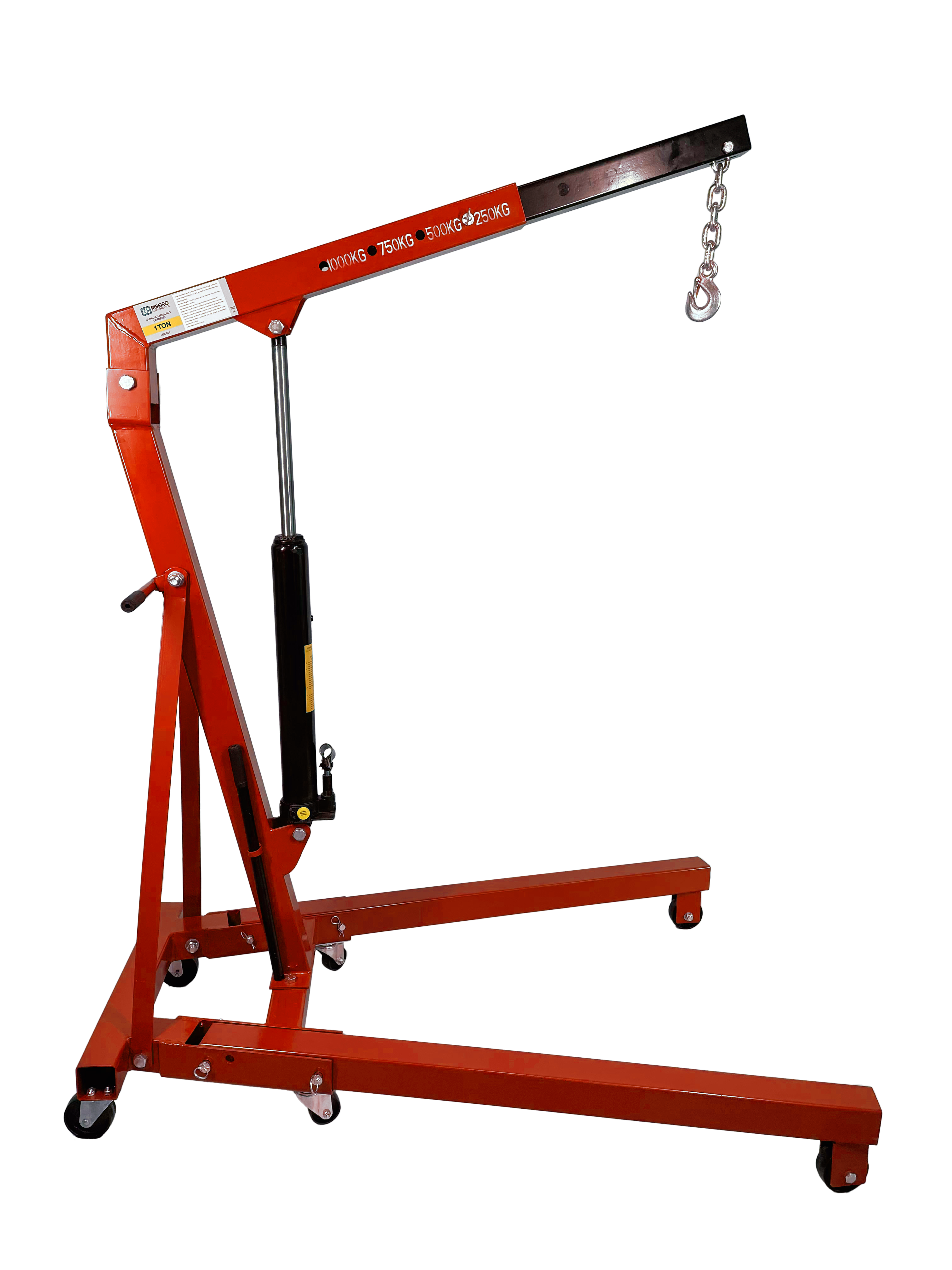 Guincho Hidráulico Dobrável 1 Ton – Vermelho