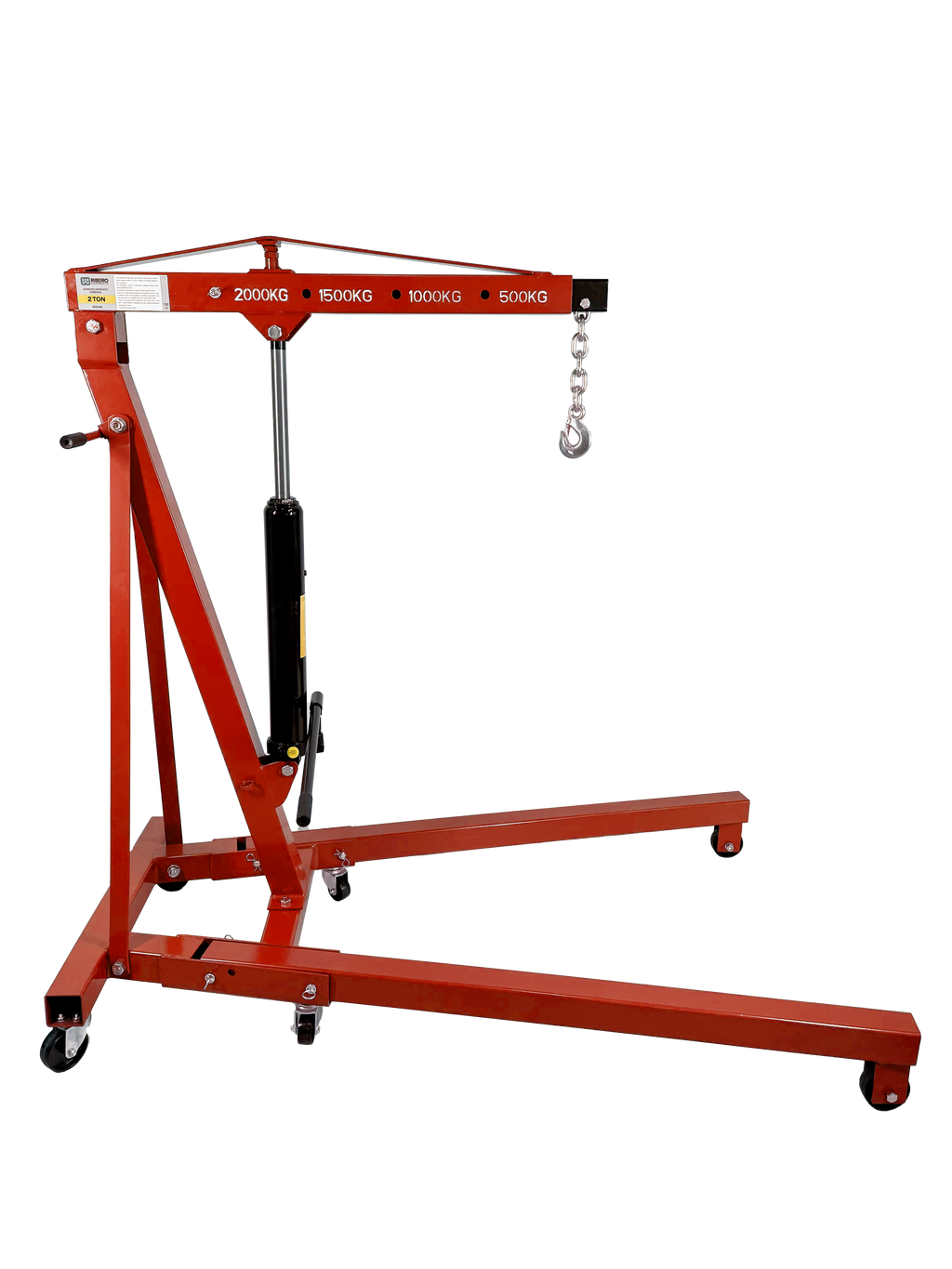 Guincho Hidráulico Dobrável 2 Ton – Vermelho