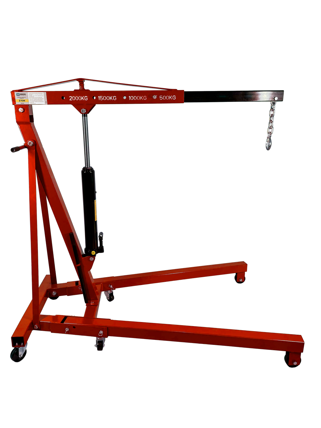 Guincho Hidráulico Dobrável 2 Ton – Vermelho