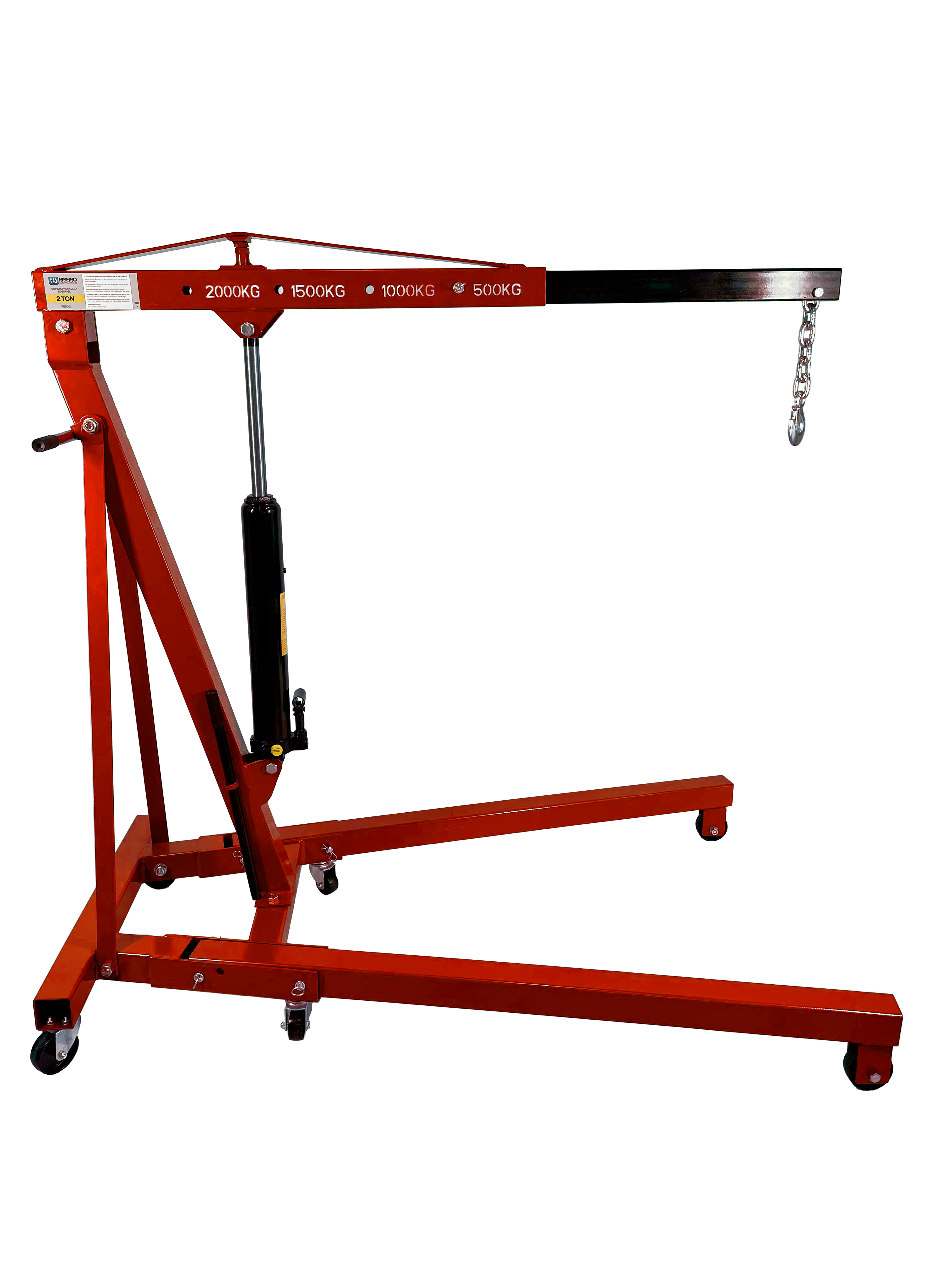 Guincho Hidráulico Dobrável 2 Ton – Vermelho
