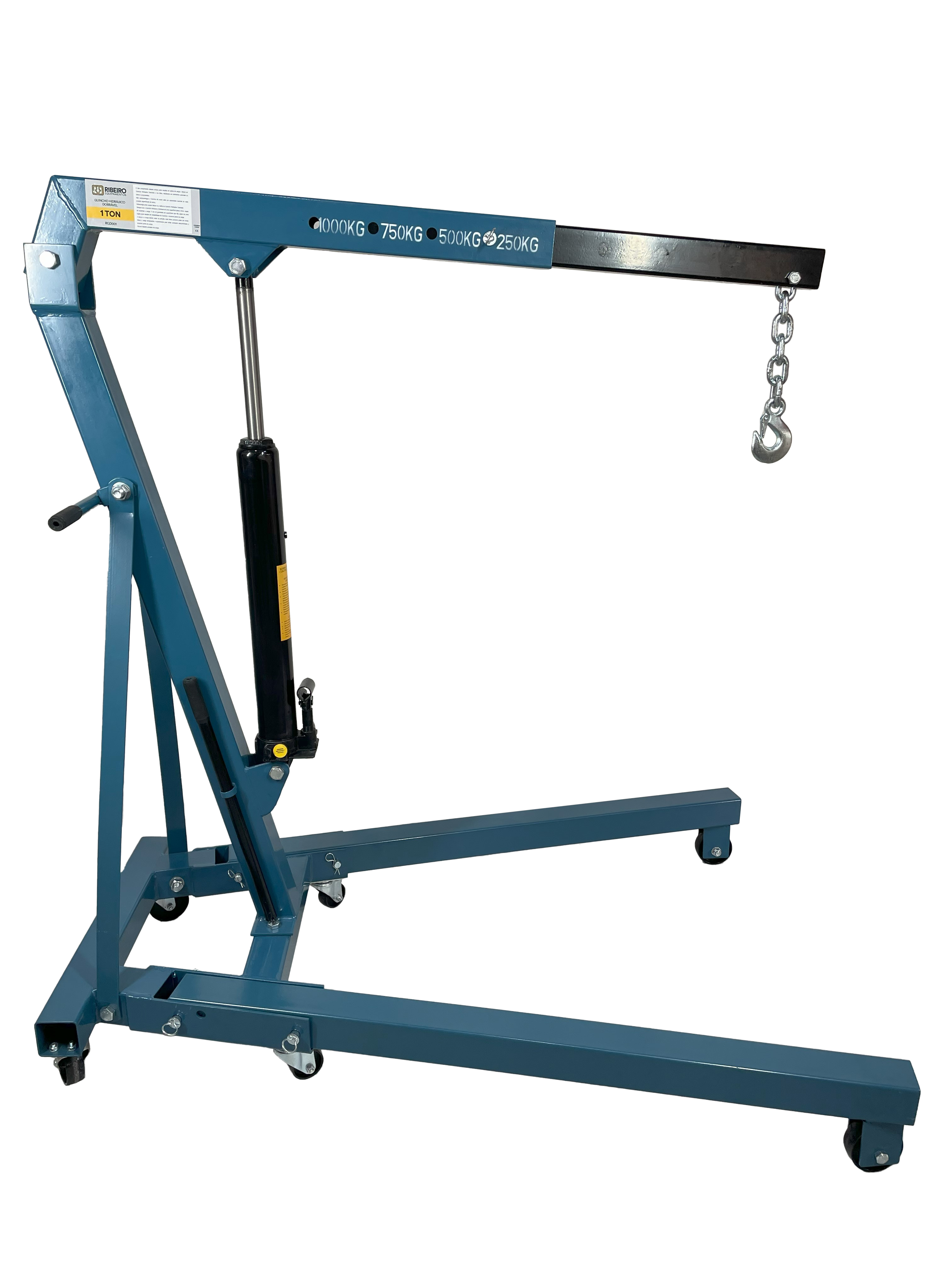 Guincho Hidráulico Dobrável 1 Ton – Azul